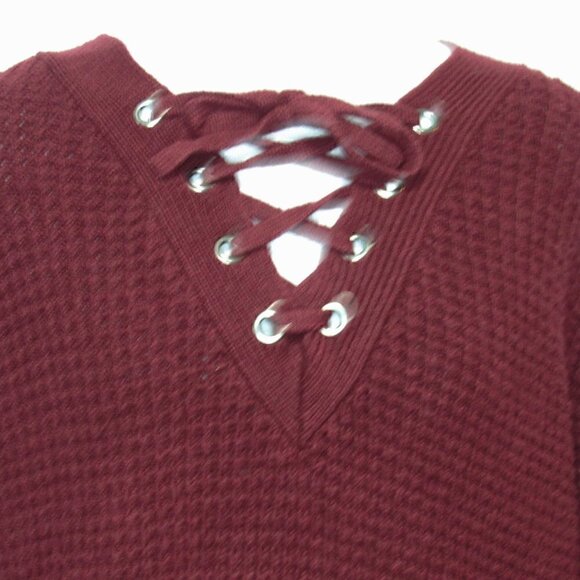 Ruby Moon - Long Sleeve- Lace Up Bodice Sweater Medium - Picture 2 of 7